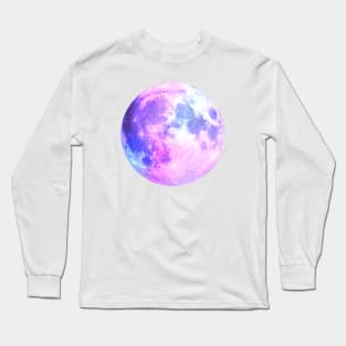 Watercolor Purple Moon Long Sleeve T-Shirt